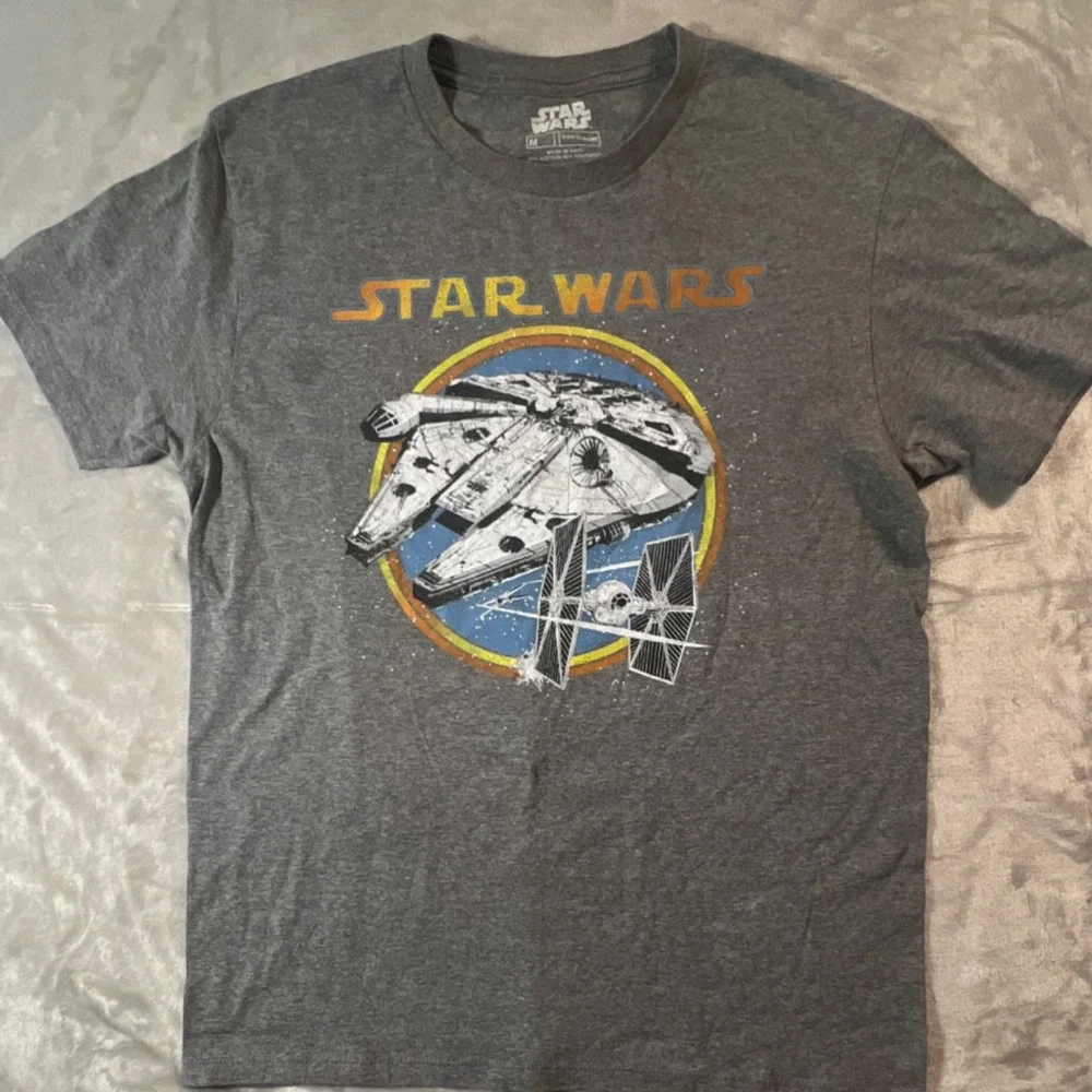 Star‎ Wars Mens Shirt Gray M Short Sleeve Psy-FI
